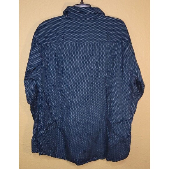 Beverly Hills Polo Club Button Up Shirt Mens XL Blue Pattern Long Sleeve - Picture 4 of 15